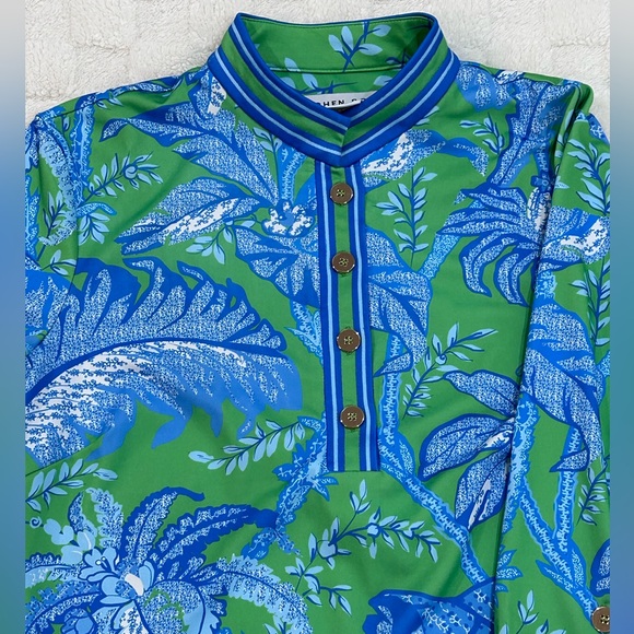 Gretchen Scott Designs Tropical Blue and Green Cover-Up - Picture 10 of 16